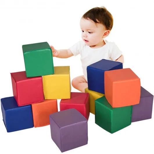 12 pcs 8" PU Foam Big Building Blocks for Kids