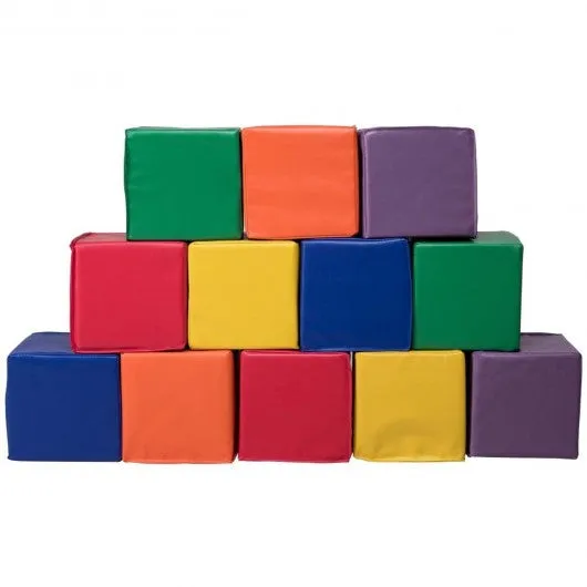 12 pcs 8" PU Foam Big Building Blocks for Kids