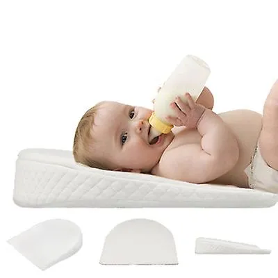 2# white Anti-spitting milk baby triangle slope pillow, memory foam baby feeding pillow AZ19896