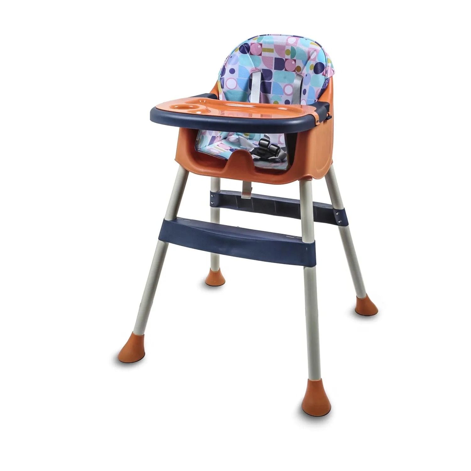 3 In 1 Adjustable Feeding Booster High Chair Abstract - Orange