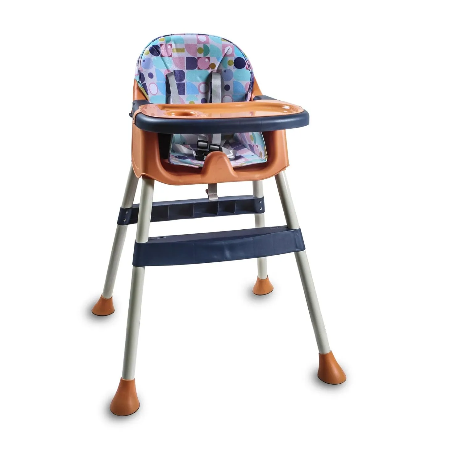 3 In 1 Adjustable Feeding Booster High Chair Abstract - Orange