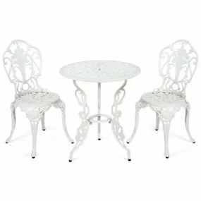 3 PCS Patio Table Chairs Furniture Bistro Set