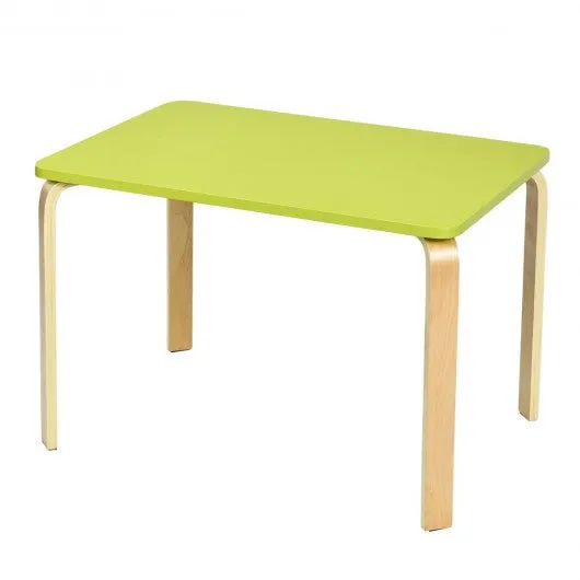 3 Piece Kids Wooden Activity Table and 2 Chairs Set-Green