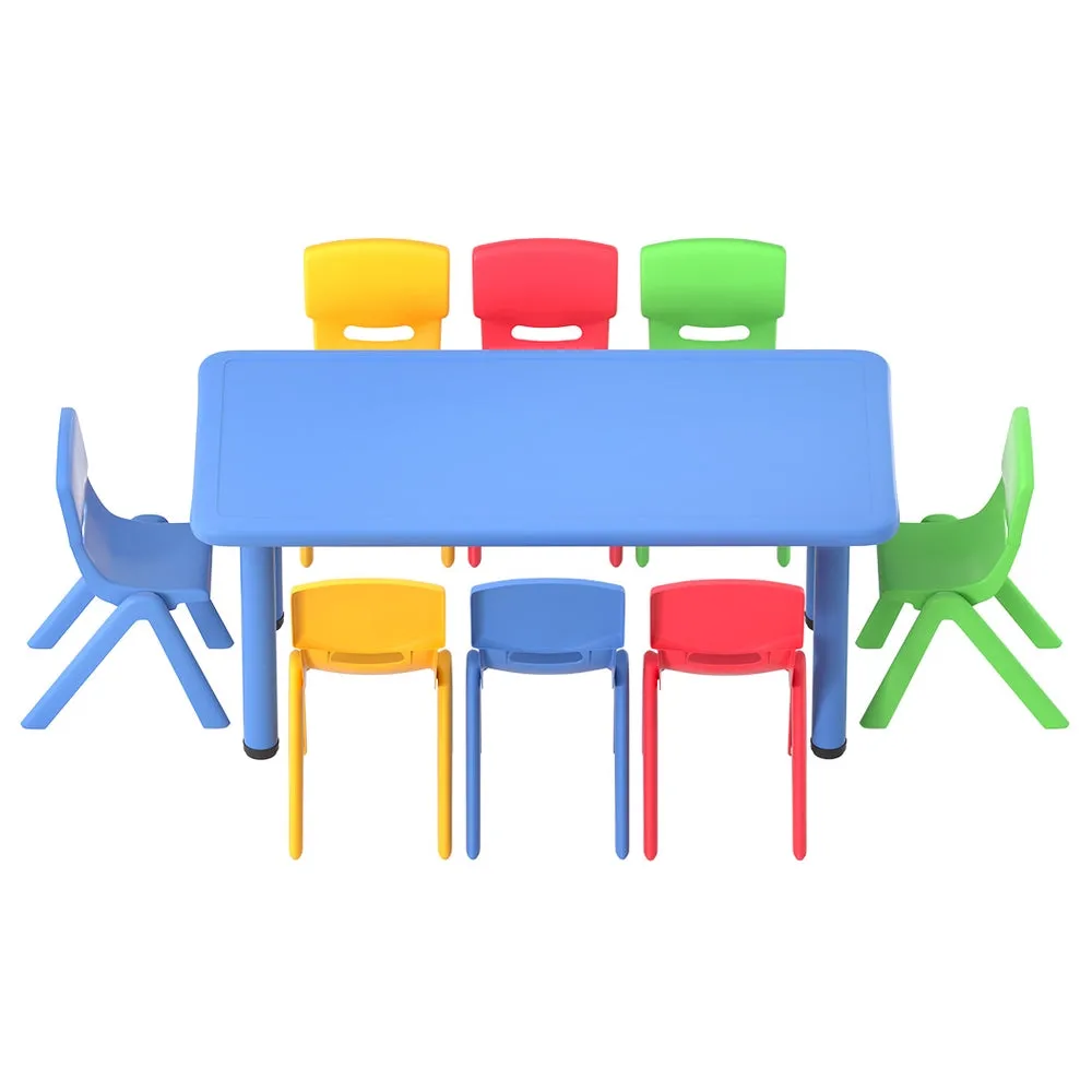 9PCS Kids Activity Table & Chairs Set, Adjustable, Keezi