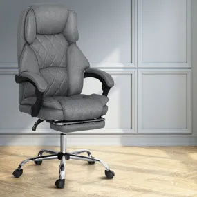 Adjustable High-Back Office Chair with Footrest - Artiss