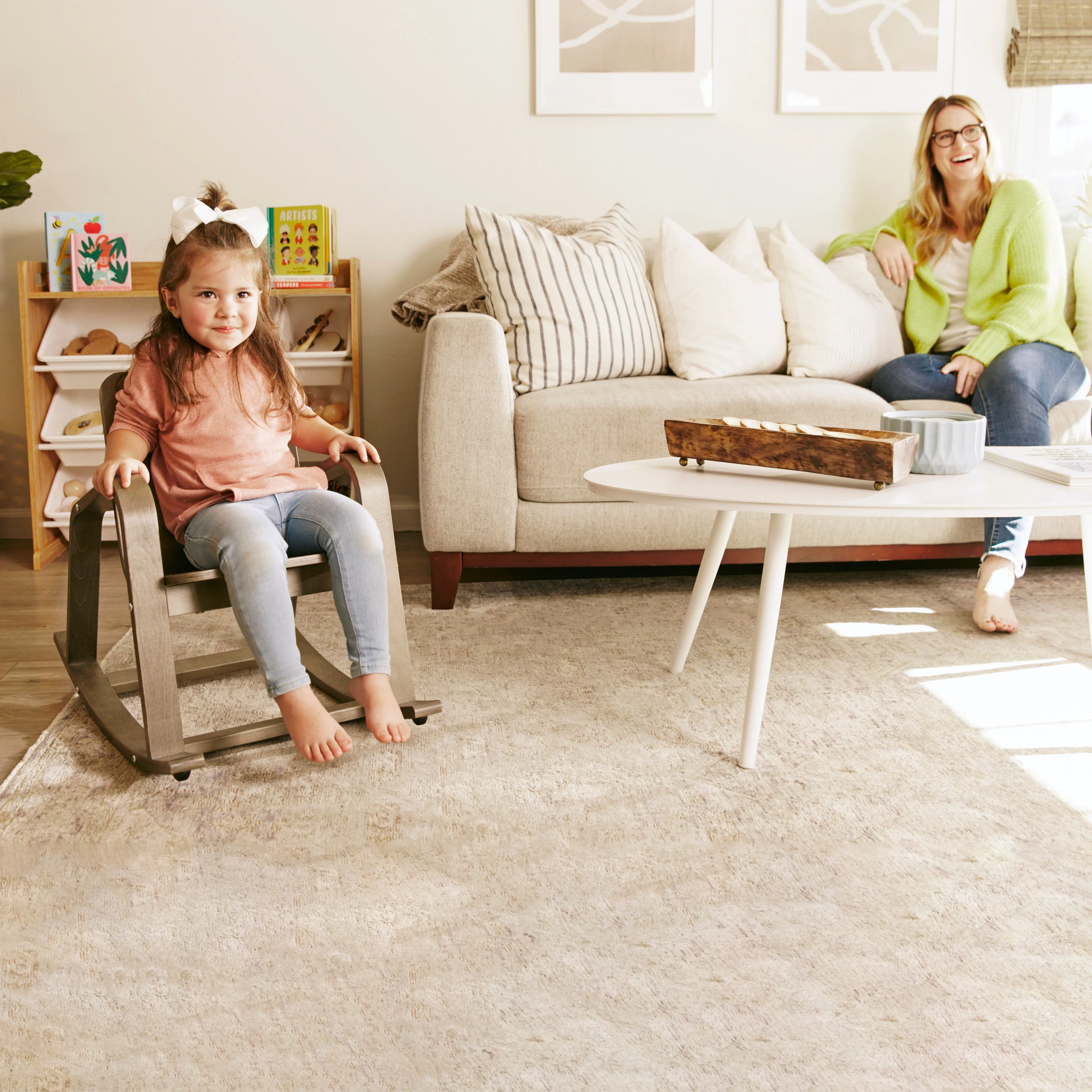 Bentwood Rocking Chair with Cushion, Kids Furniture