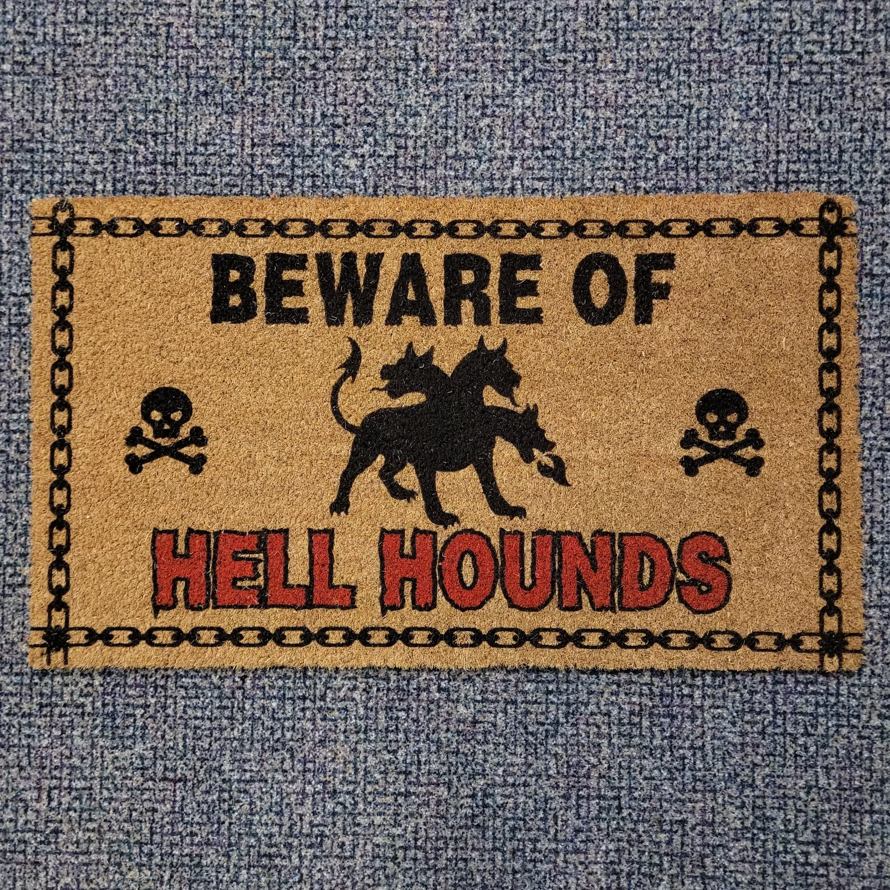 Beware of Hell Hounds Doormat