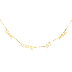 Capital Letter Multi-Names Necklace