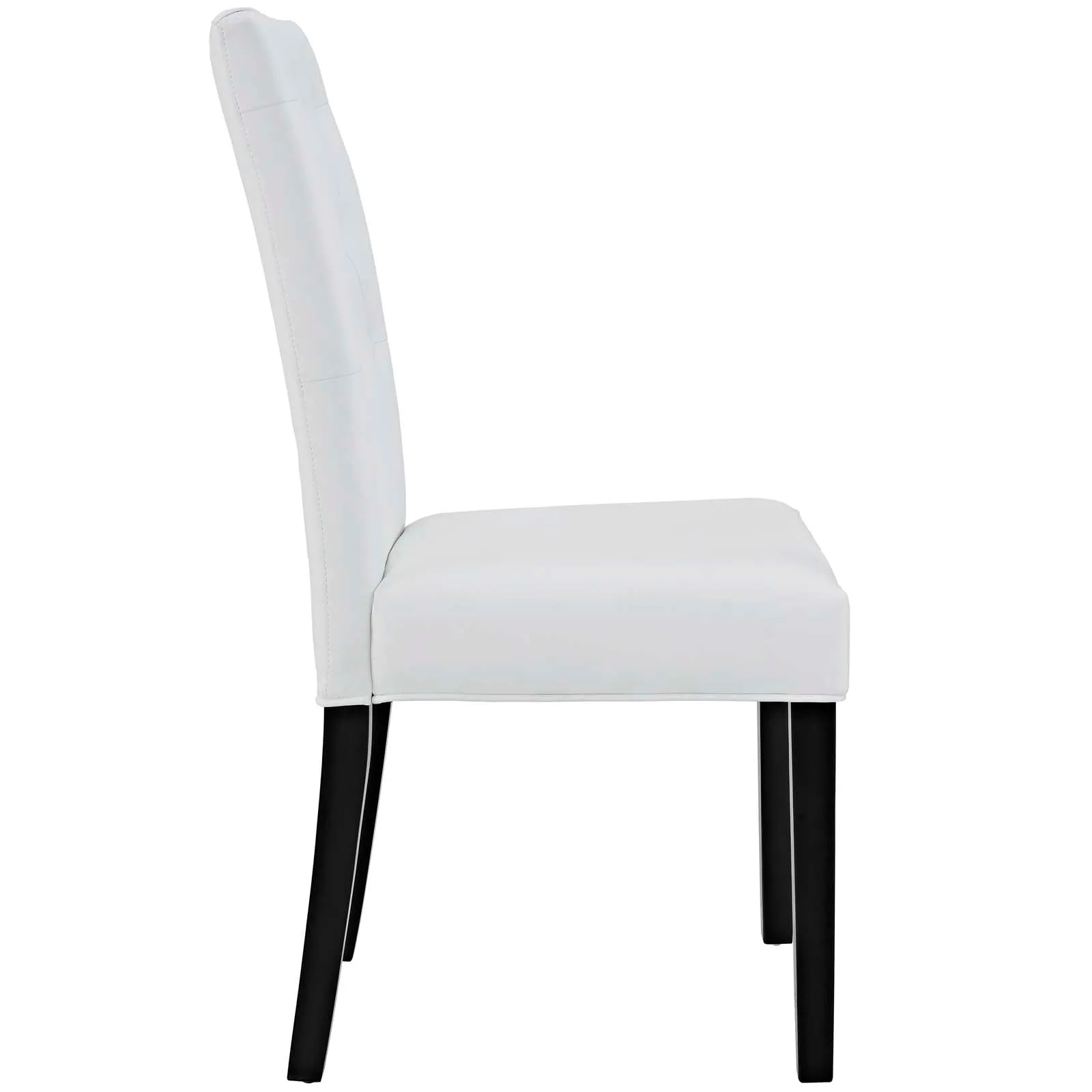 Confer Dining Side Chair Vinyl Set of 4 White EEI-3324-WHI