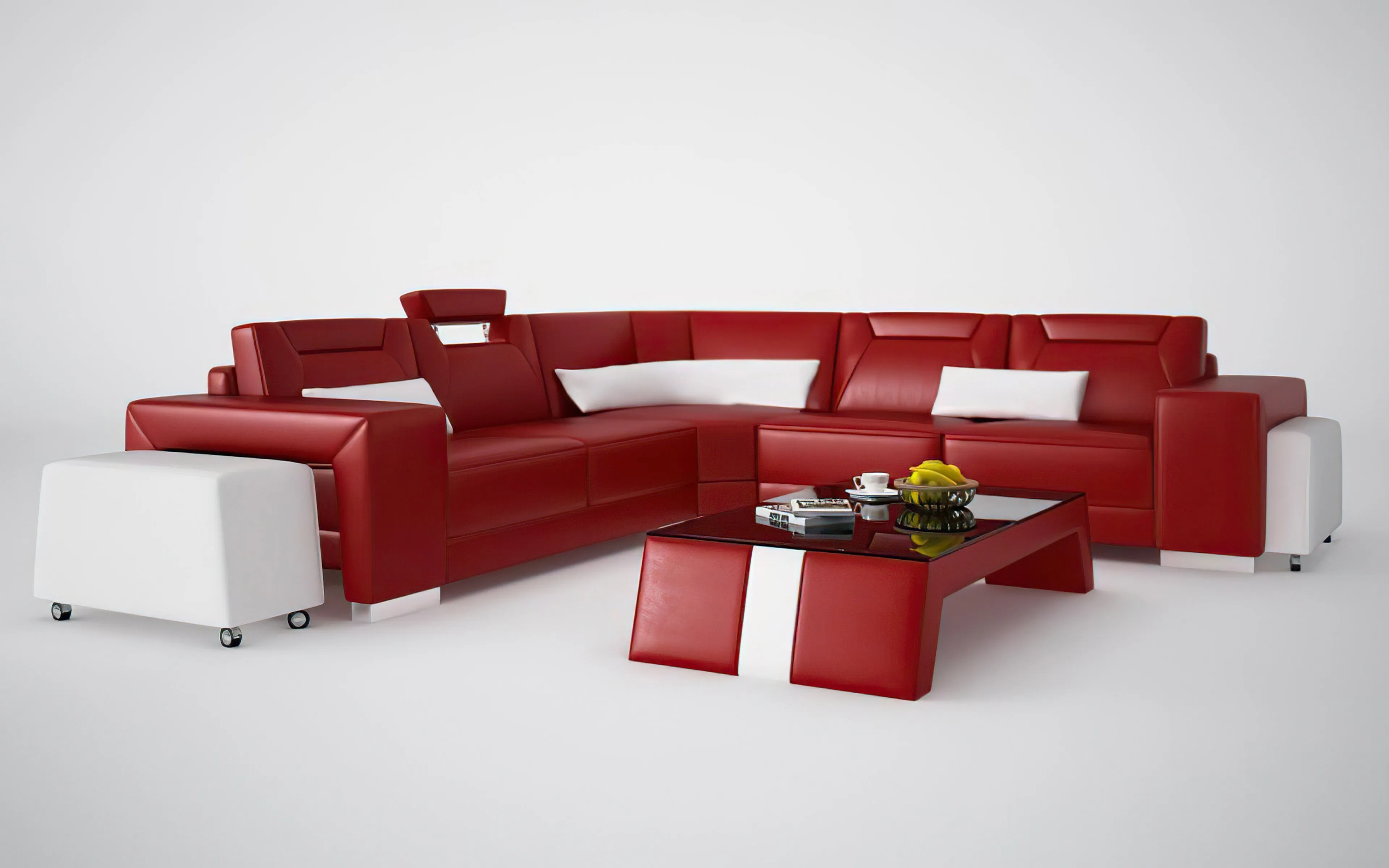 Cristana Modern Leather Sectional