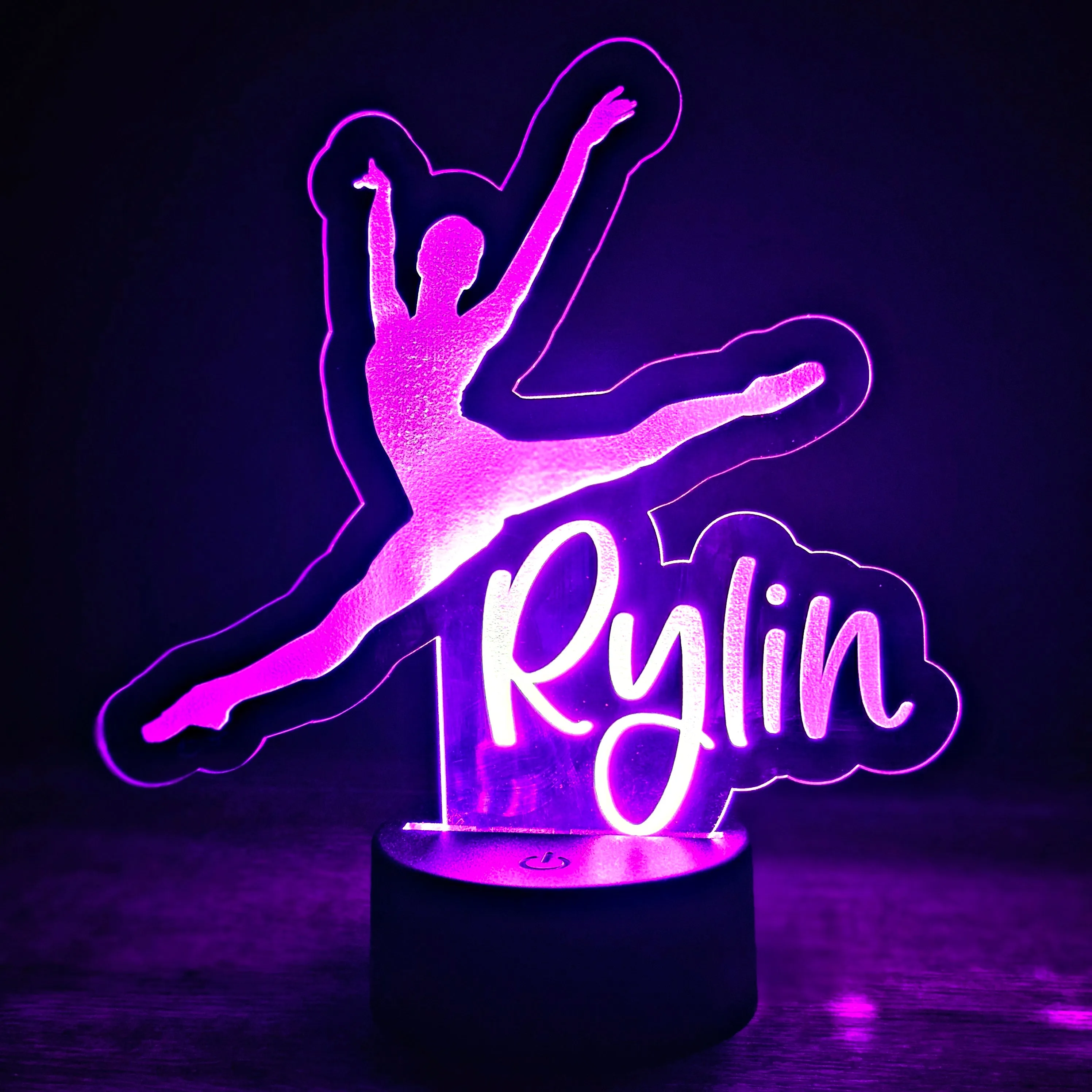 Dancer LED Night Light with Personalized Script Name