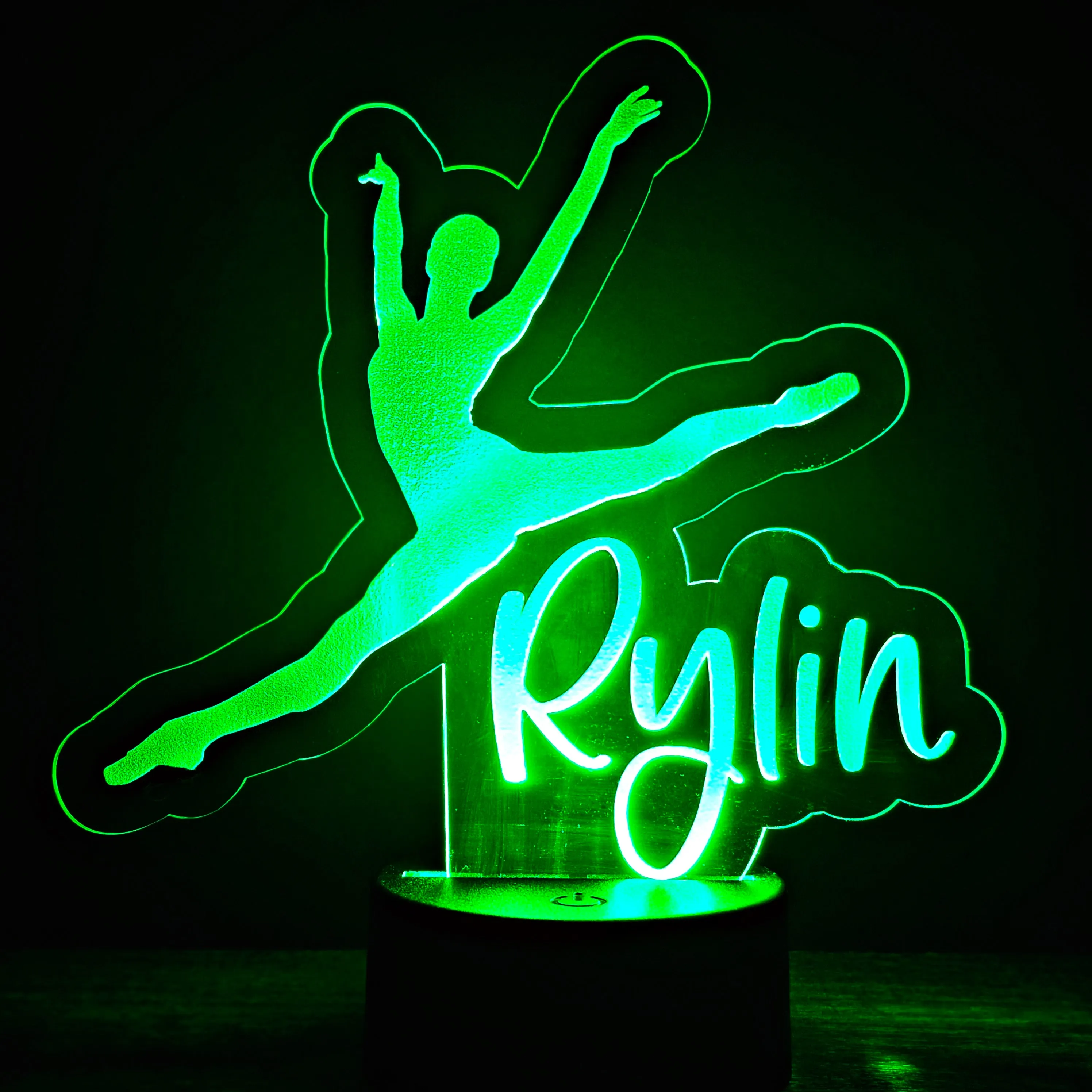 Dancer LED Night Light with Personalized Script Name