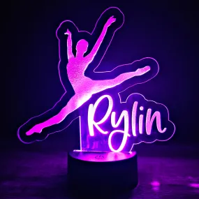 Dancer LED Night Light with Personalized Script Name