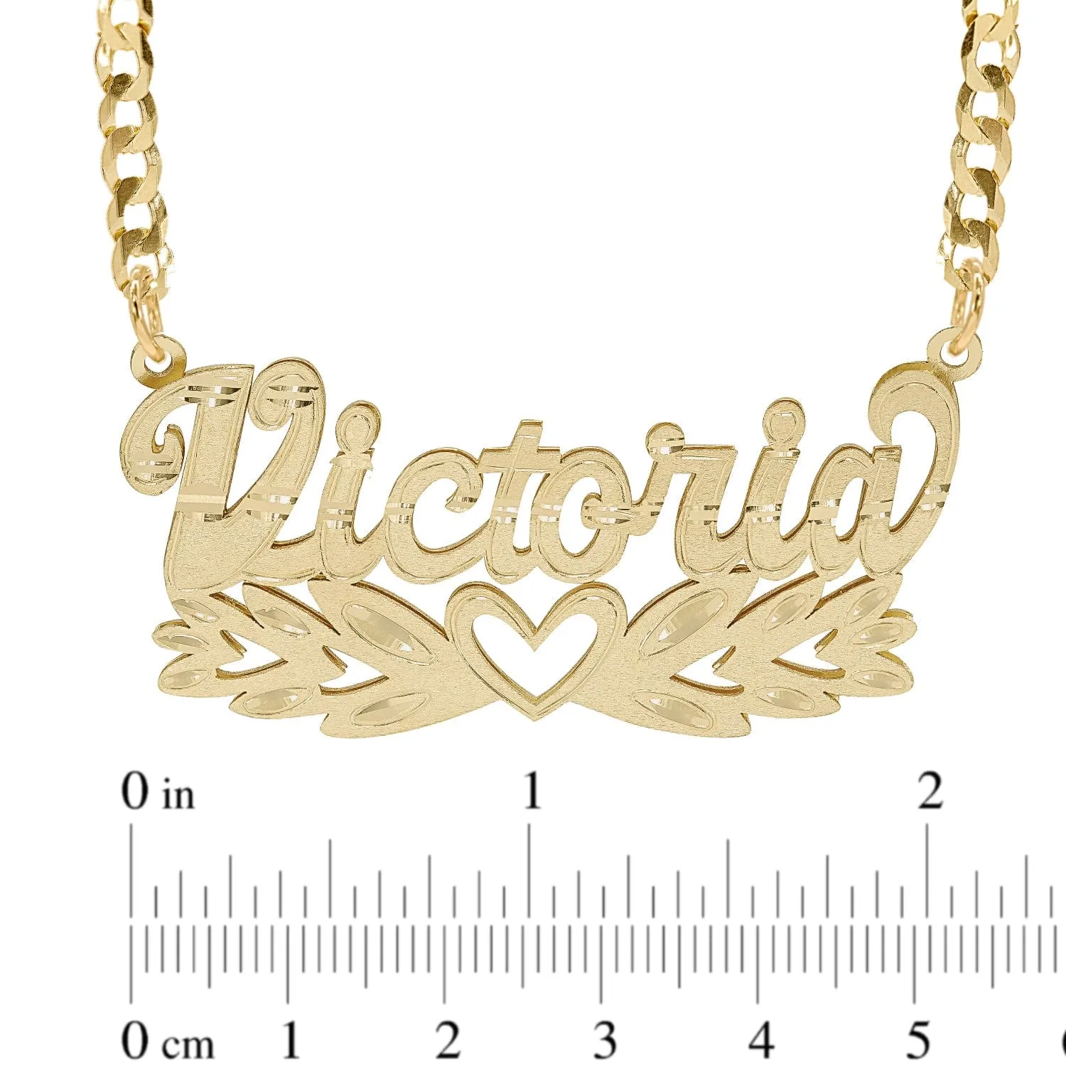 Double-plated Script Name Necklace