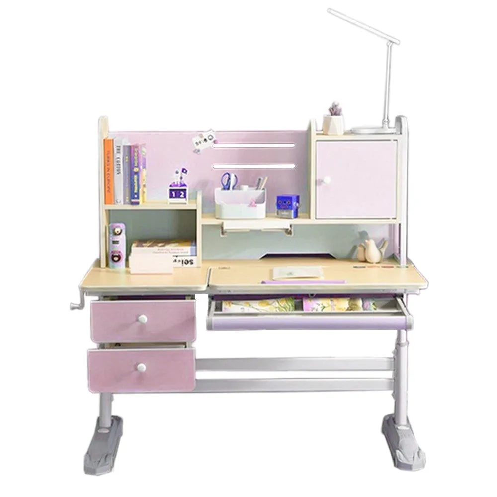 Ergonomic 120cm Height Adjustable Children Kids Study Desk Only Pink AU