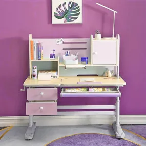 Ergonomic 120cm Height Adjustable Children Kids Study Desk Only Pink AU