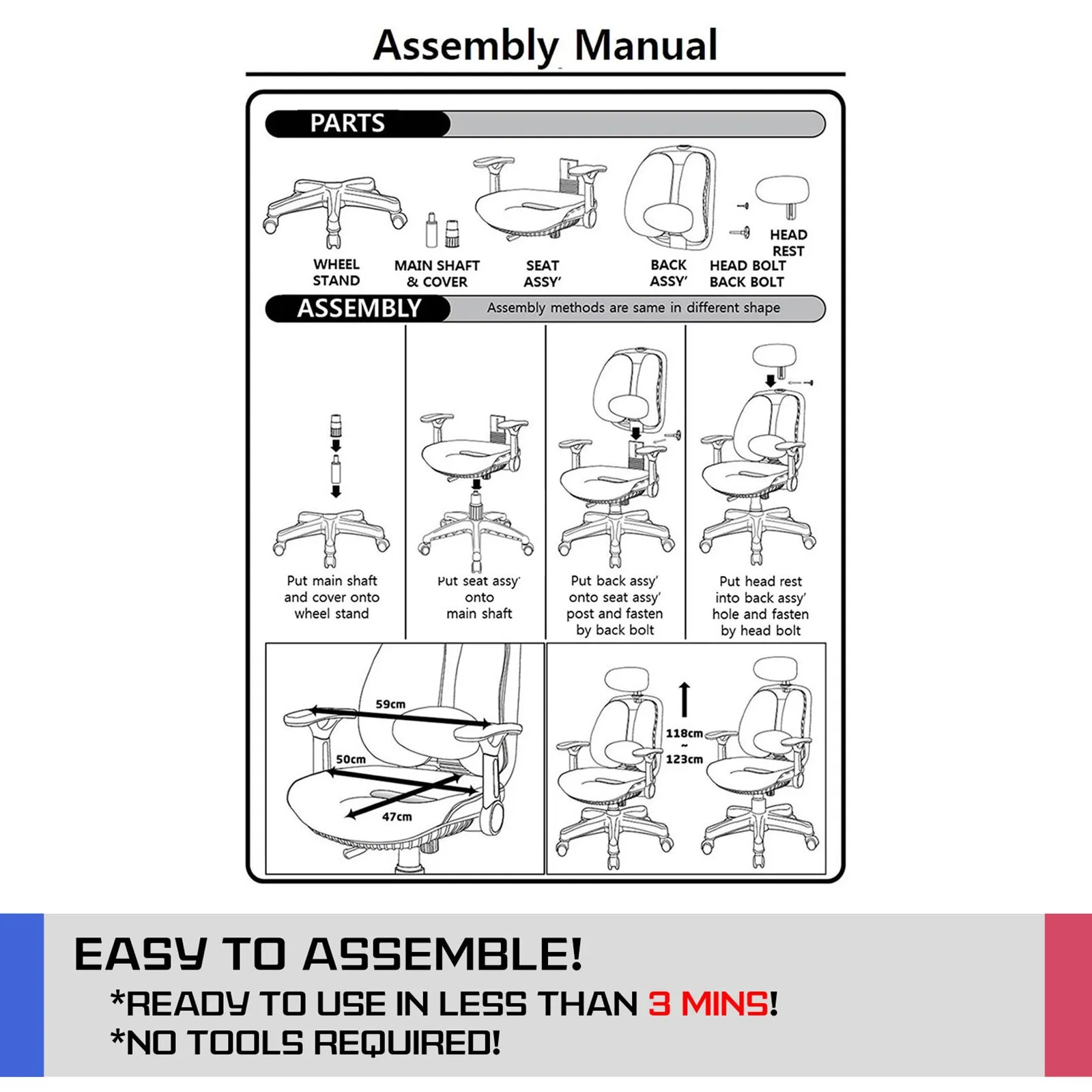 Ergonomic Adjustable Office Chair with Lumbar Support