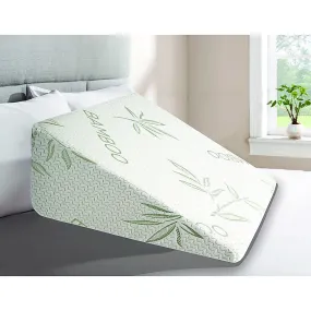 Extra-Large Cool Gel Memory Foam Bed Wedge Pillow with Bamboo Cover