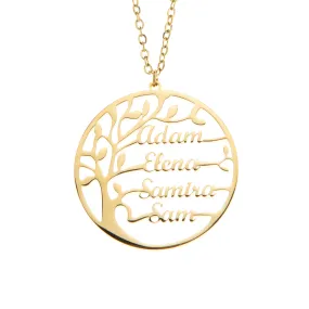 Family Tree of Life Pendant Necklace