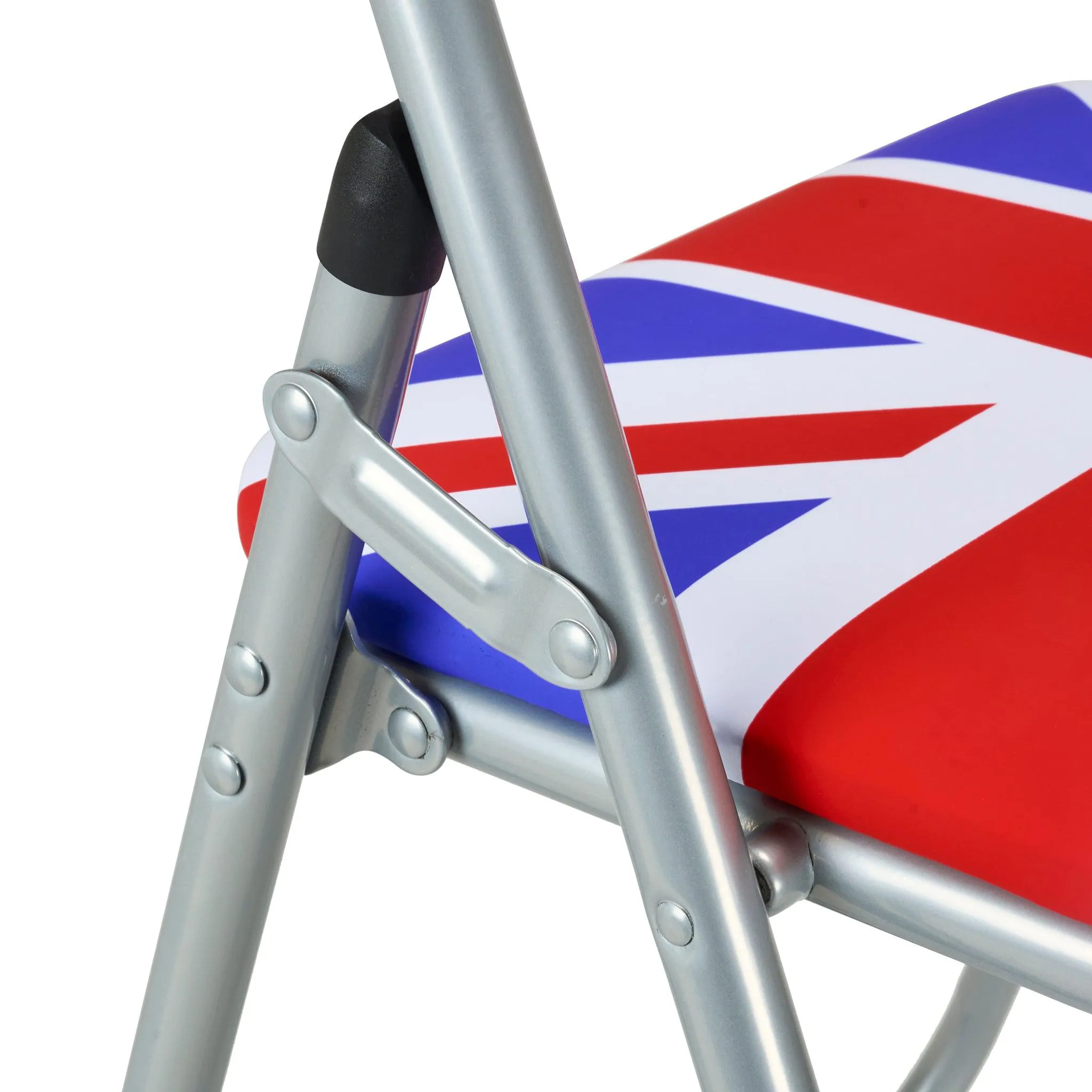 Folding Padded Office Dining Desk Chair - Union Jack