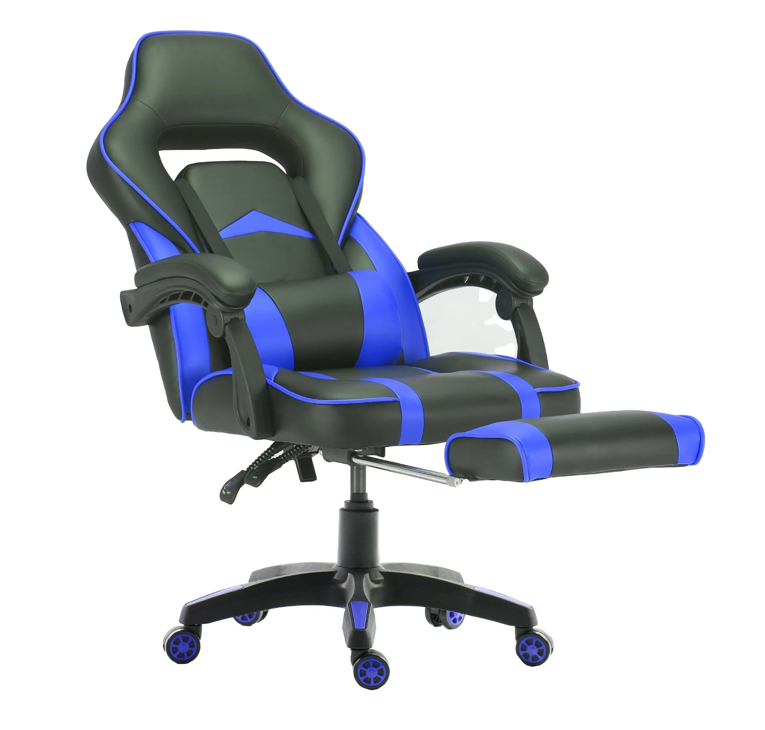 FOOTREST SERIES/ 055 GAMING CHAIR (BLACK & BLUE)