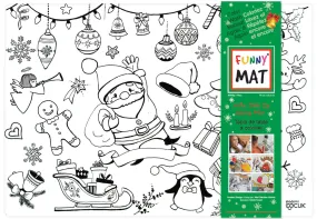 Funny MAT Fun Table Top Coloring Mat - Holiday (White, Single)