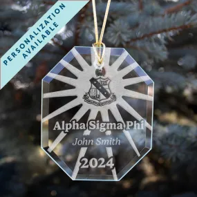 New! Alpha Sig 2024 Personalized Limited Edition Retro Holiday Ornament