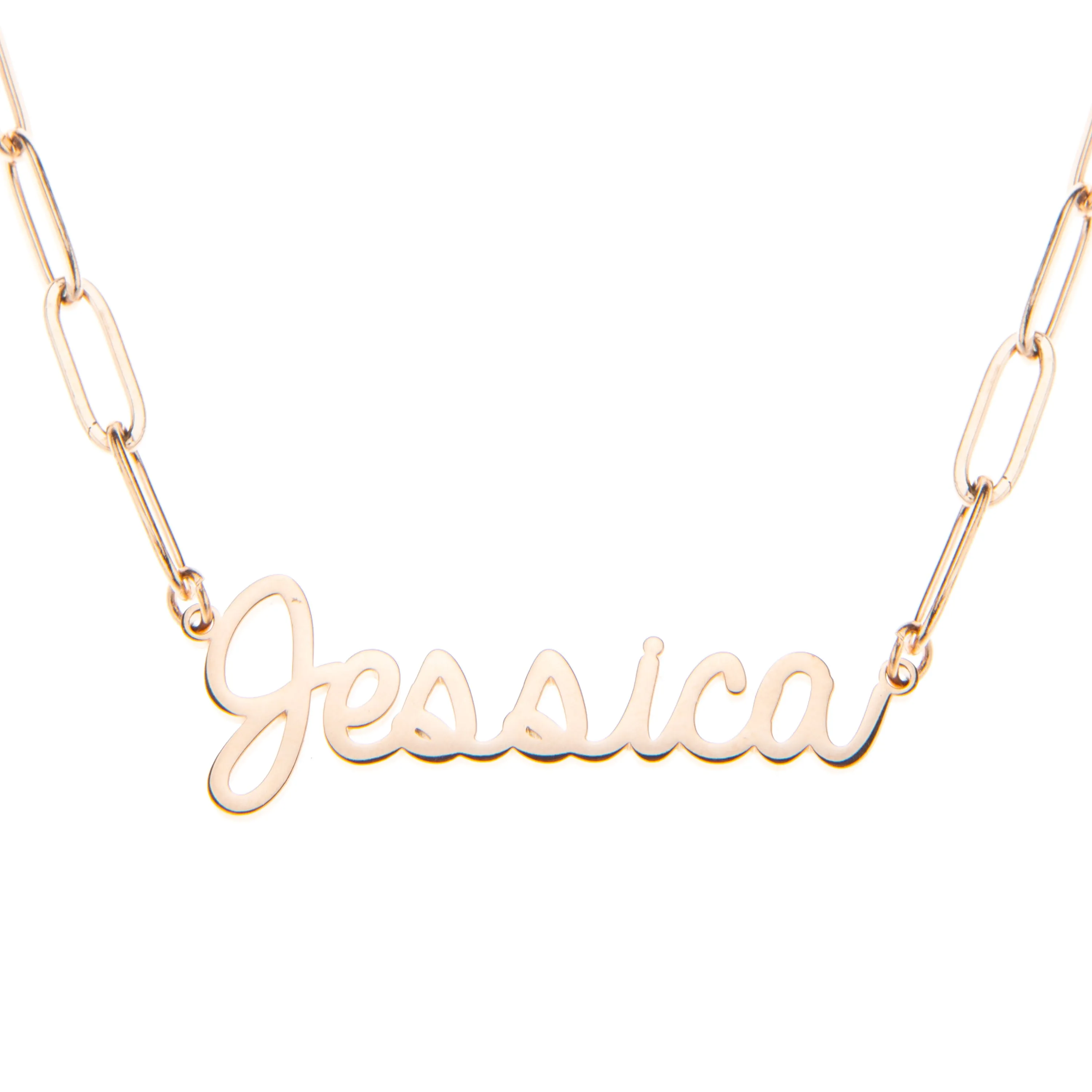 Paperclip Personalized Name Necklace