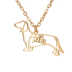 Personalized Animal Silhouette Necklace with Name