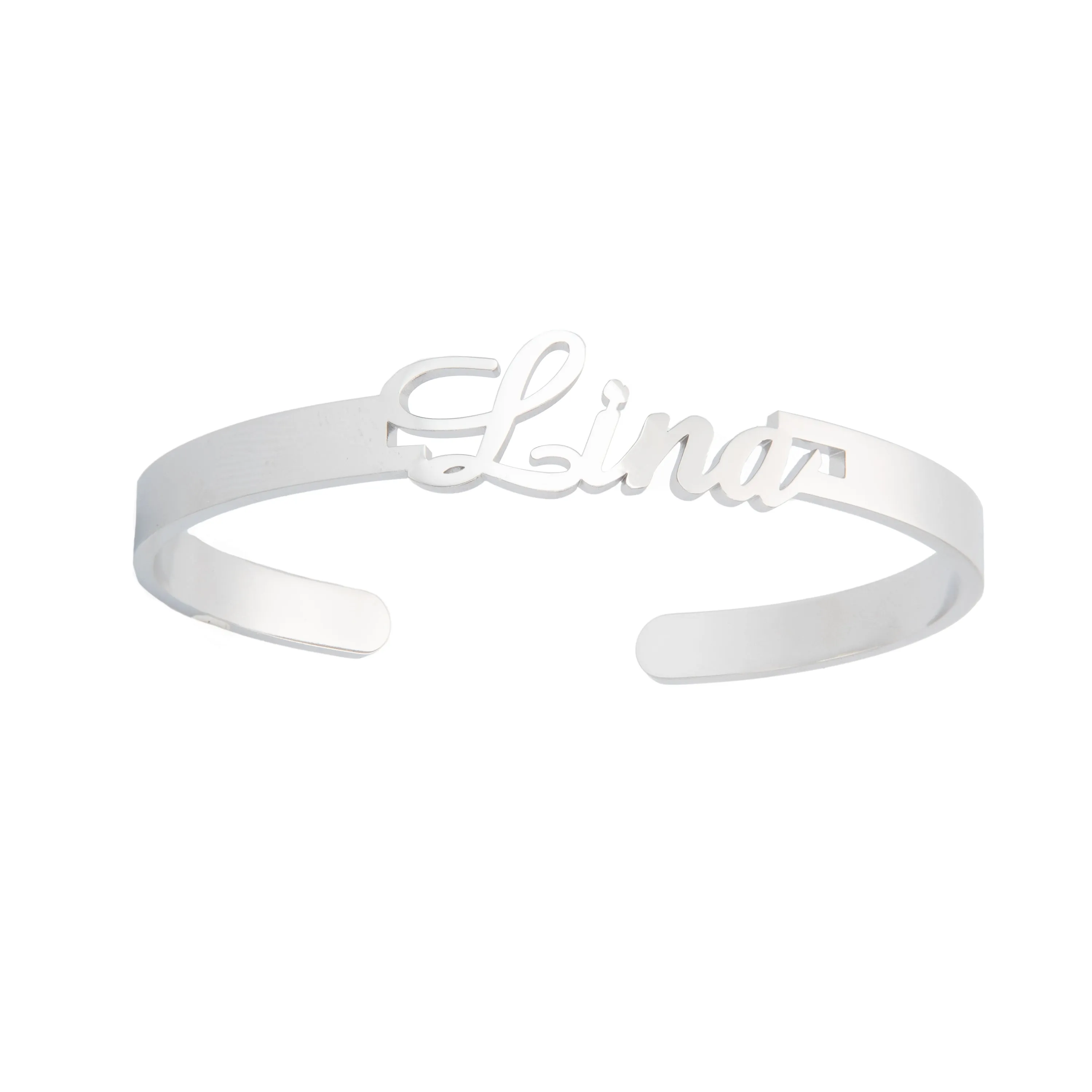 Personalized Open Bangle Bracelet