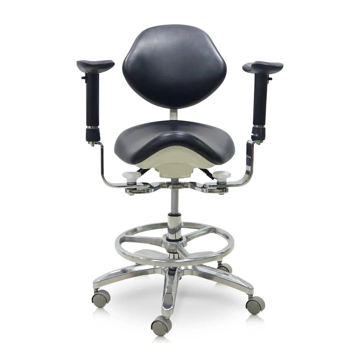 Saddle Chair with Swing-out Armrests/Elbow Supports