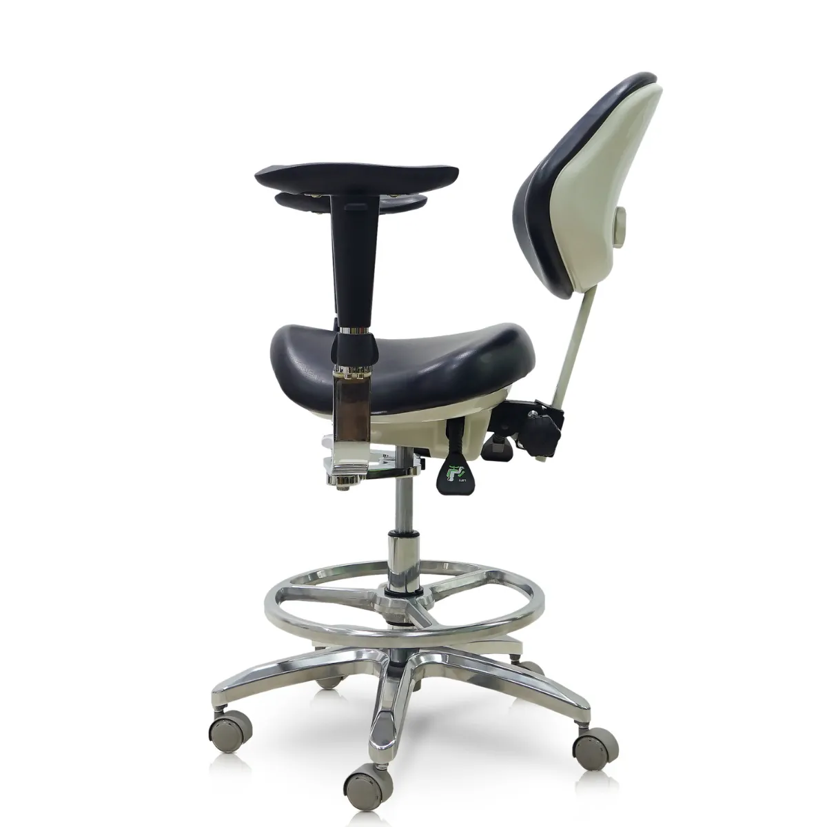 Saddle Chair with Swing-out Armrests/Elbow Supports