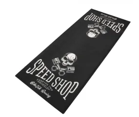 Speed Shop Skull & Pistons Biker Garage Mat