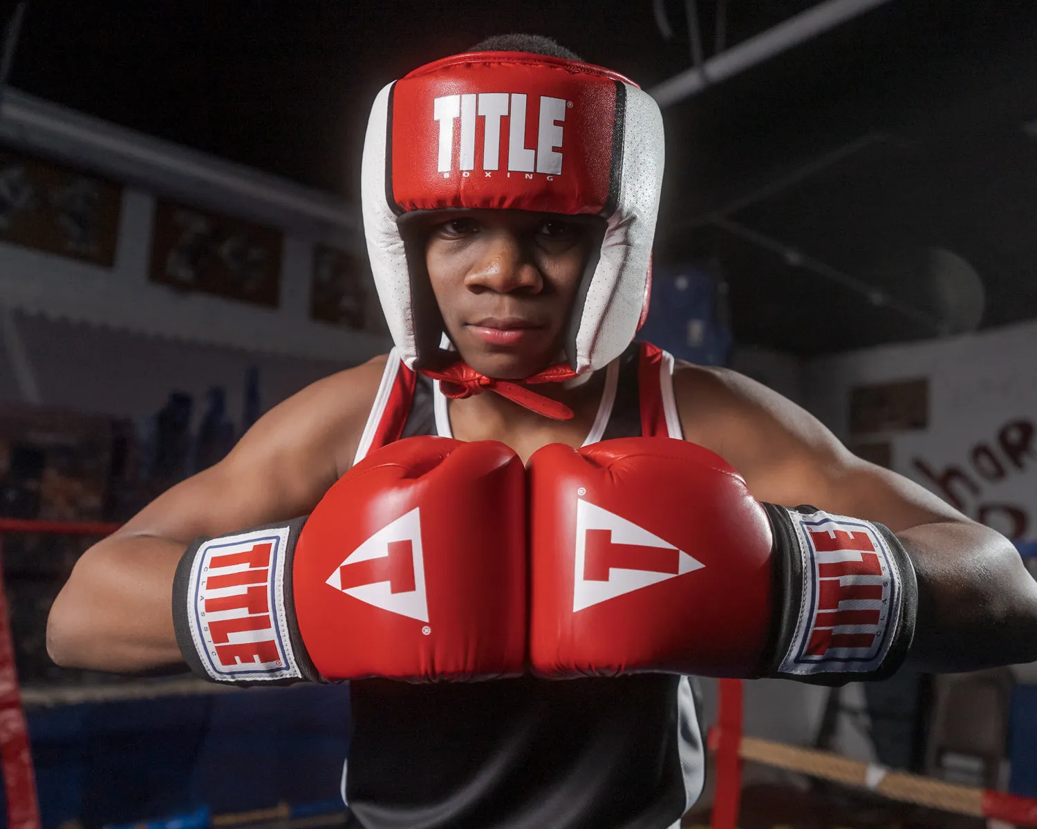 TITLE Boxing Aerovent Elite USA Boxing Competition Headgear – Open Face